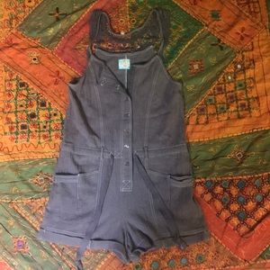 Free people brown shorts romper sz small